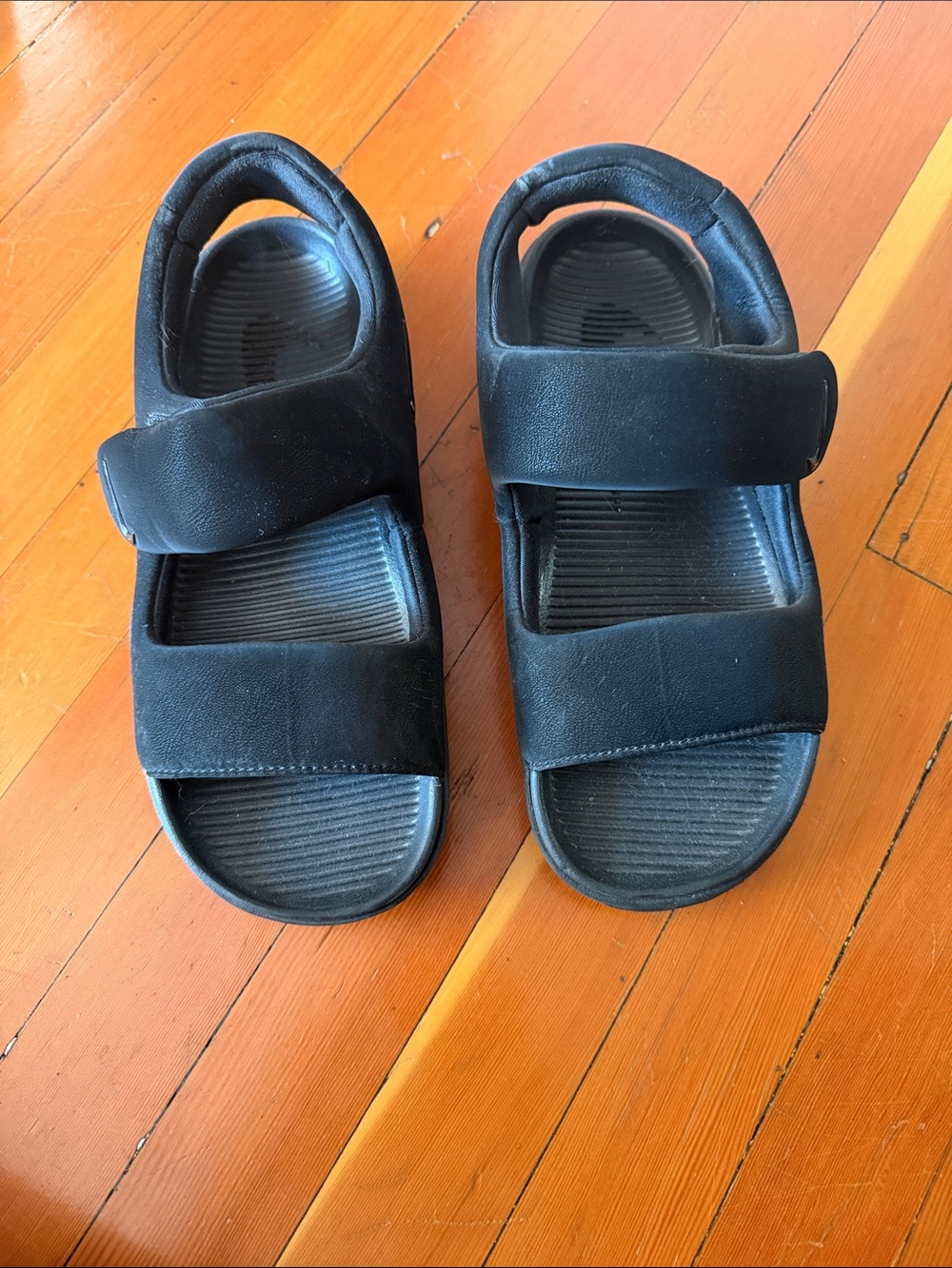 Nike Black Adjustable Strap Sandals